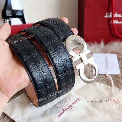 Italy Salvatore Ferragamo Replica Belt - Calf Belt and Silver Buckle